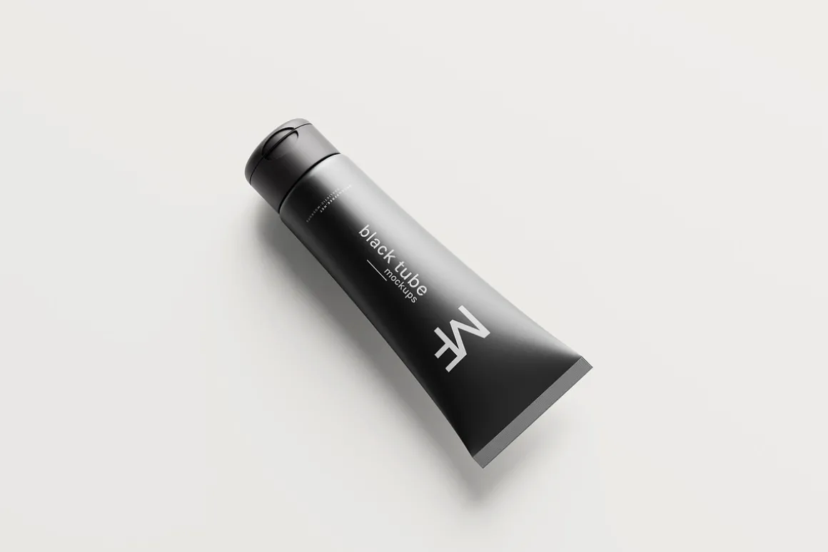 Black Cream Tube Mockup