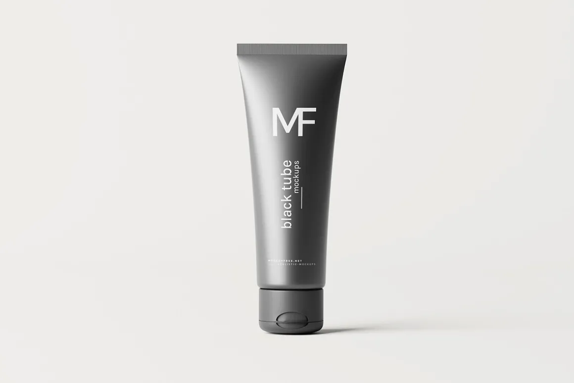 Black Cream Tube Mockup