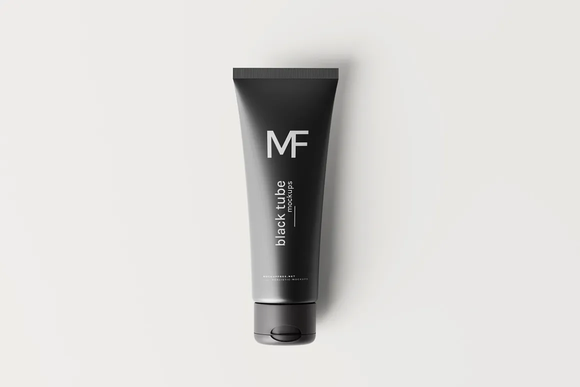 Black Cream Tube Mockup