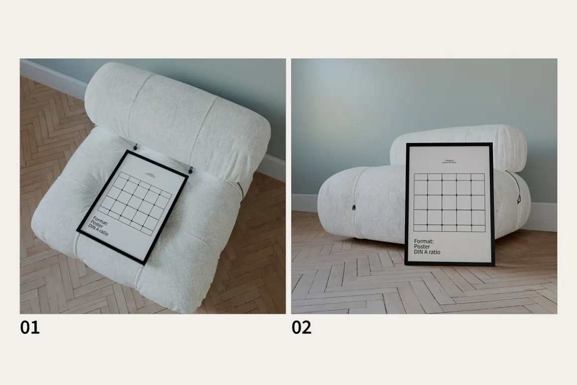 Black Frame Mockup Set BARN