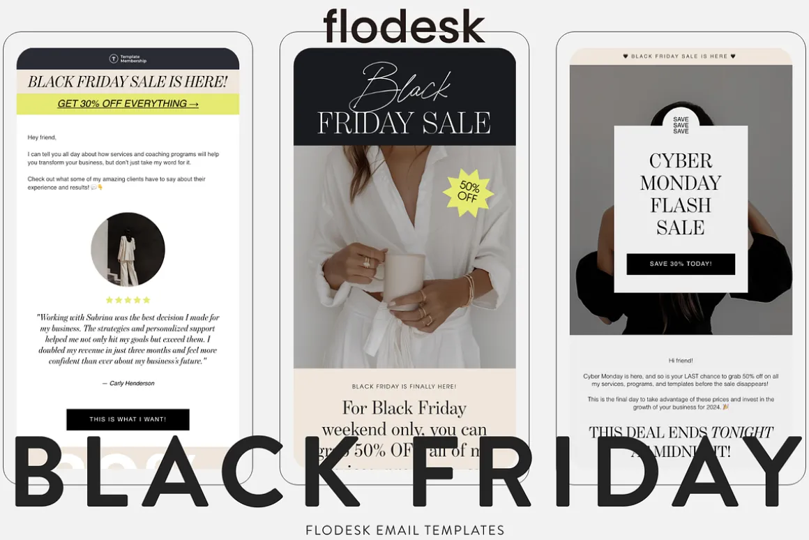 Black Friday Email Templates Flodesk
