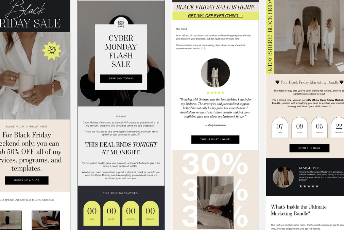 Black Friday Email Templates Flodesk