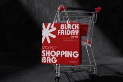 Black Friday Shopping Bag Mockup