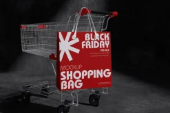 Black Friday Shopping Bag Mockup