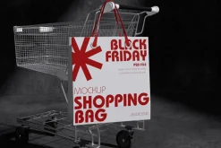 Black Friday Shopping Bag Mockup
