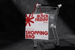 Black Friday Shopping Bag Mockup