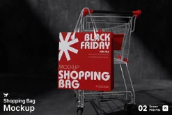 Black Friday Shopping Bag Mockup