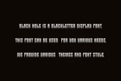 Black Hole - Blackletter Font