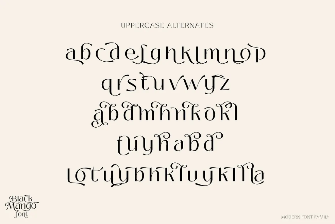 Black Mango - Modern beauty font