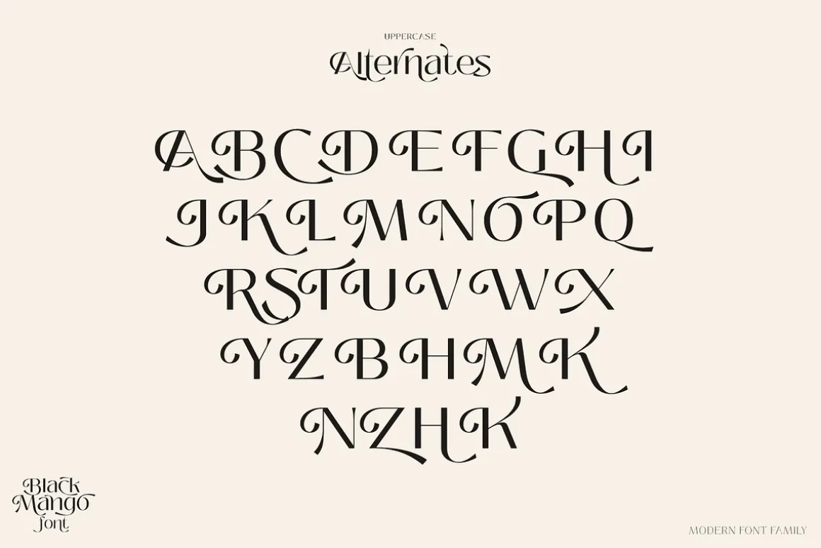 Black Mango - Modern beauty font