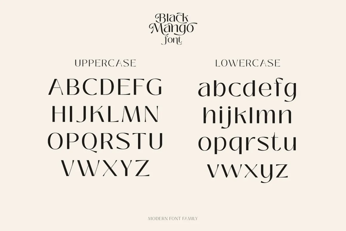 Black Mango - Modern beauty font
