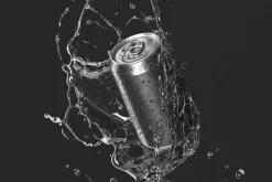 Black 330ml Can With Splash 3D Model