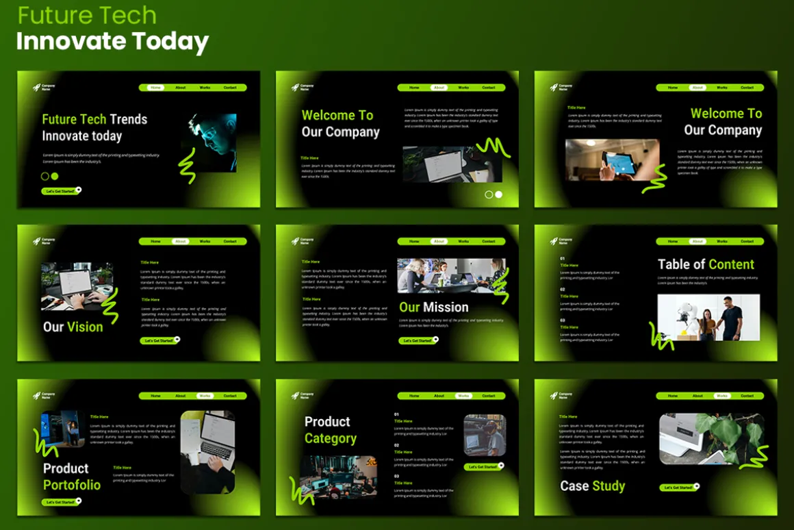 Black Modern Technology - PowerPoint