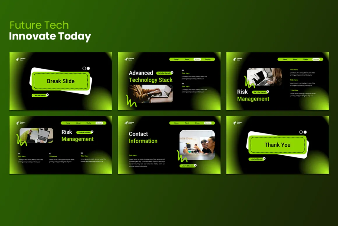 Black Modern Technology - PowerPoint