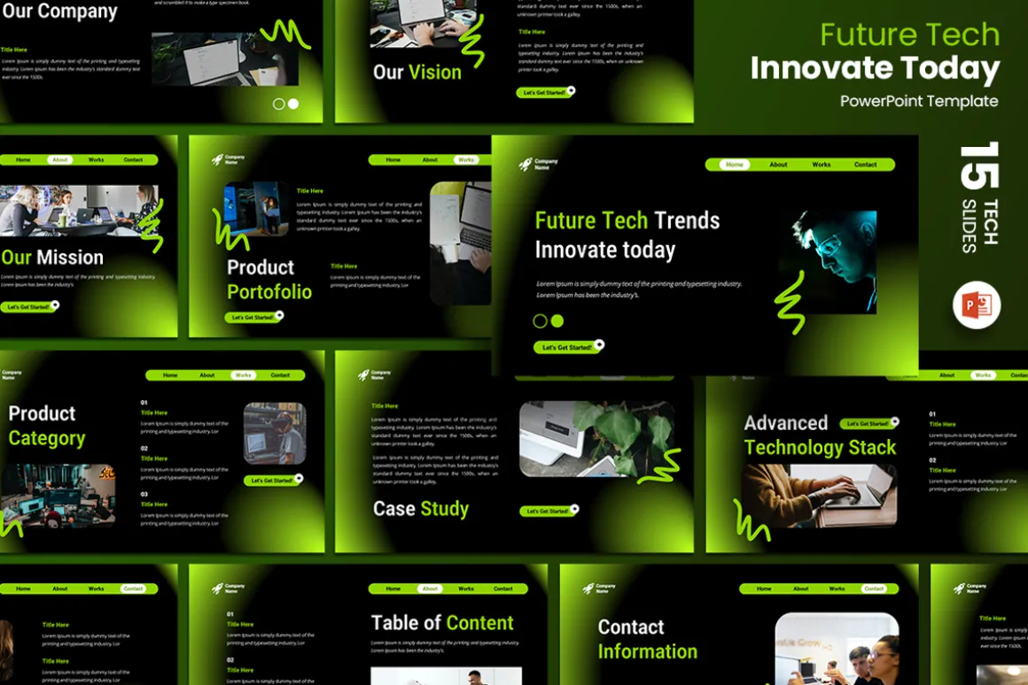 Black Modern Technology - PowerPoint