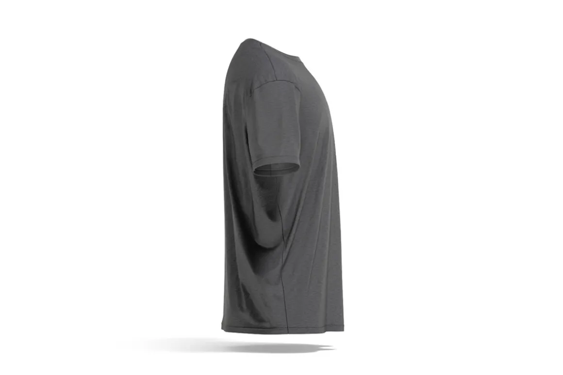 Black Oversized Men T-Shirt 3D Model