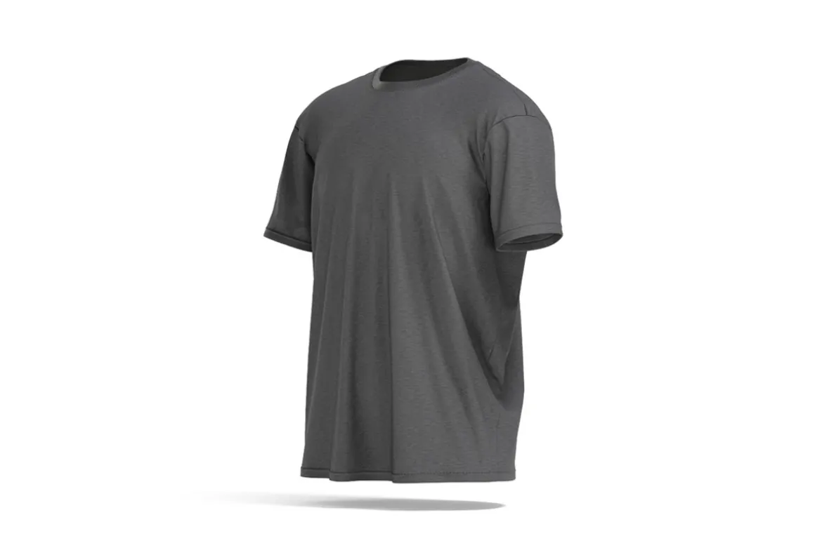 Black Oversized Men T-Shirt 3D Model