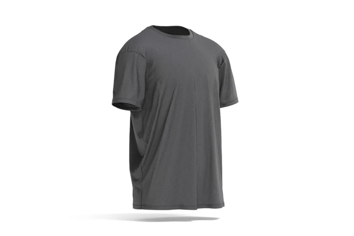 Black Oversized Men T-Shirt 3D Model