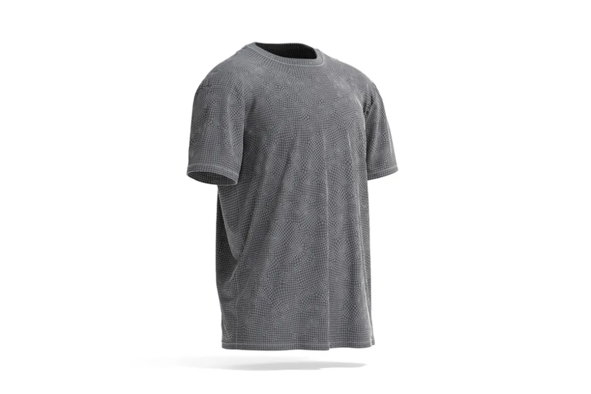 Black Oversized Men T-Shirt 3D Model