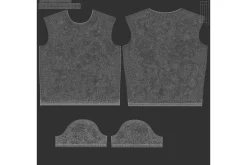 Black Oversized Men T-Shirt 3D Model