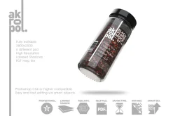 Black Pepper Jar Mockup