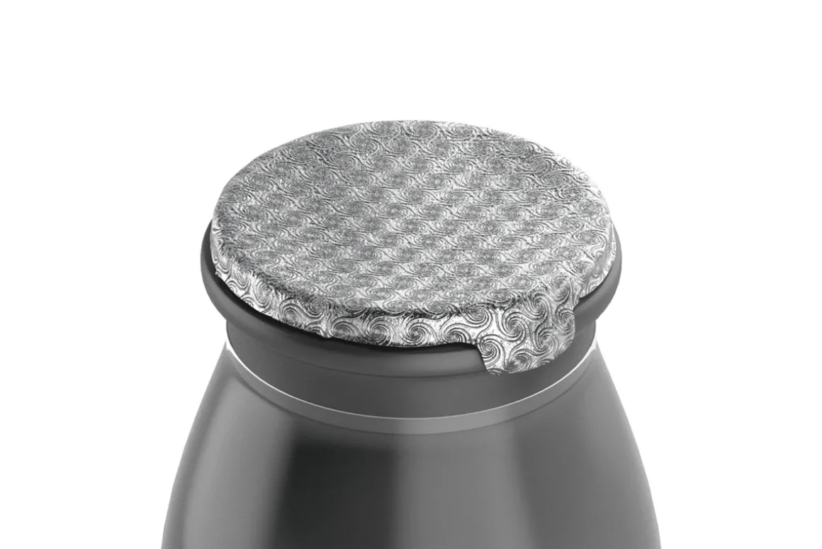 Black Plastic Yogurt Bottle 3D Model