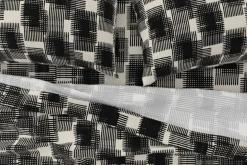 Black white crosshatch motifs