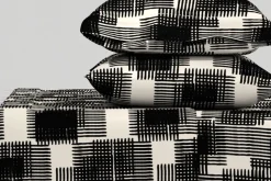 Black white crosshatch motifs