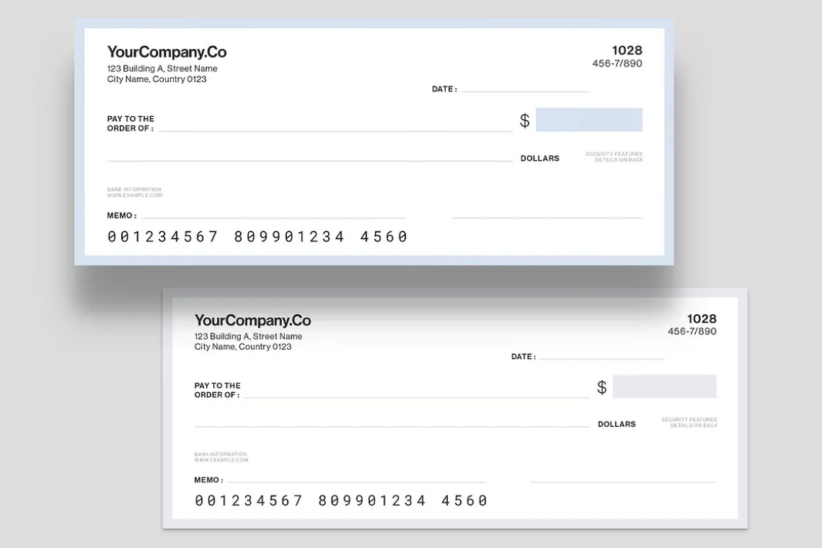 Blank Check / Cheque Template