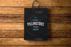 Blank paper bags mockup