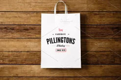 Blank paper bags mockup