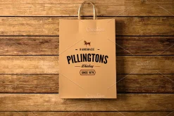Blank paper bags mockup