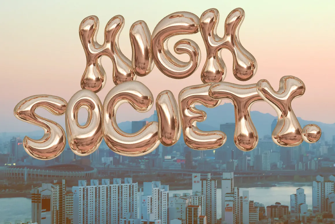 Bling - A Gold Balloon SVG Font