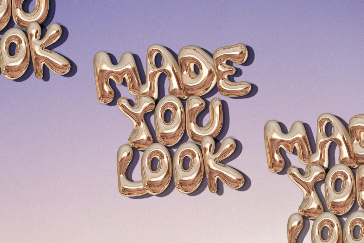 Bling - A Gold Balloon SVG Font