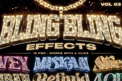 Bling Bling Gold Text Effects Vol 03