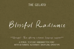 Blissful Radiance Handwritten Font