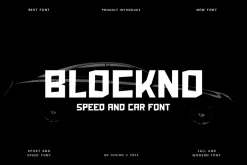 Blockno - Speed & Car Font