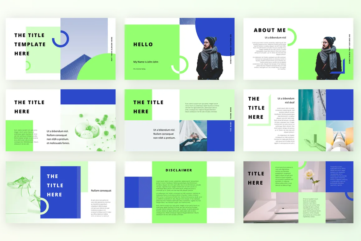 Block - Powerpoint - 2 Color Themes