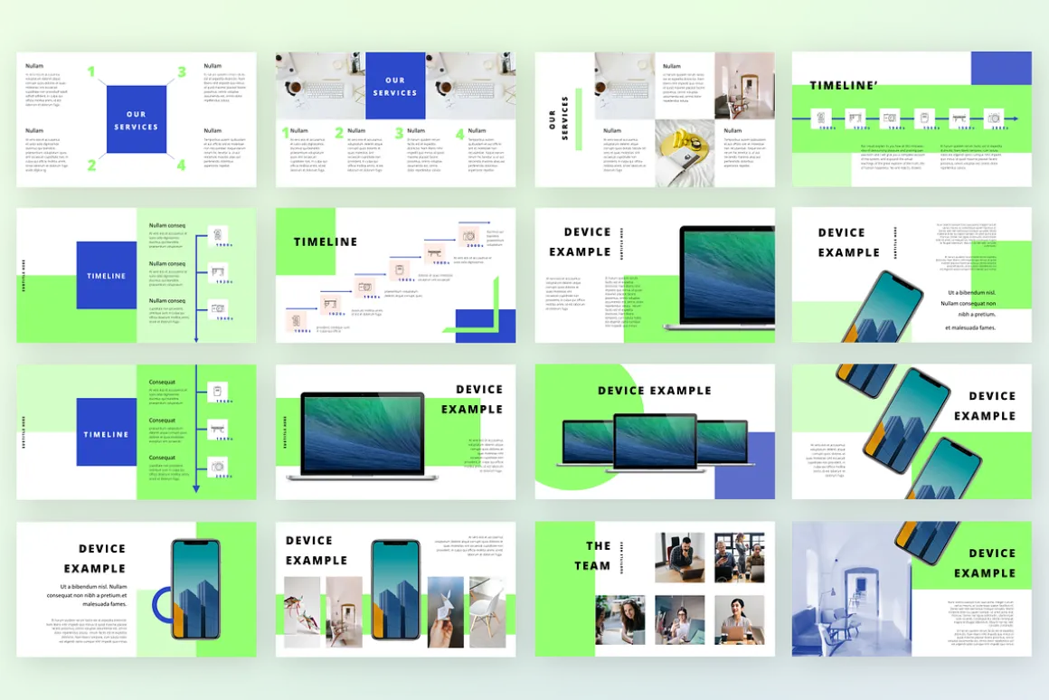 Block - Powerpoint - 2 Color Themes