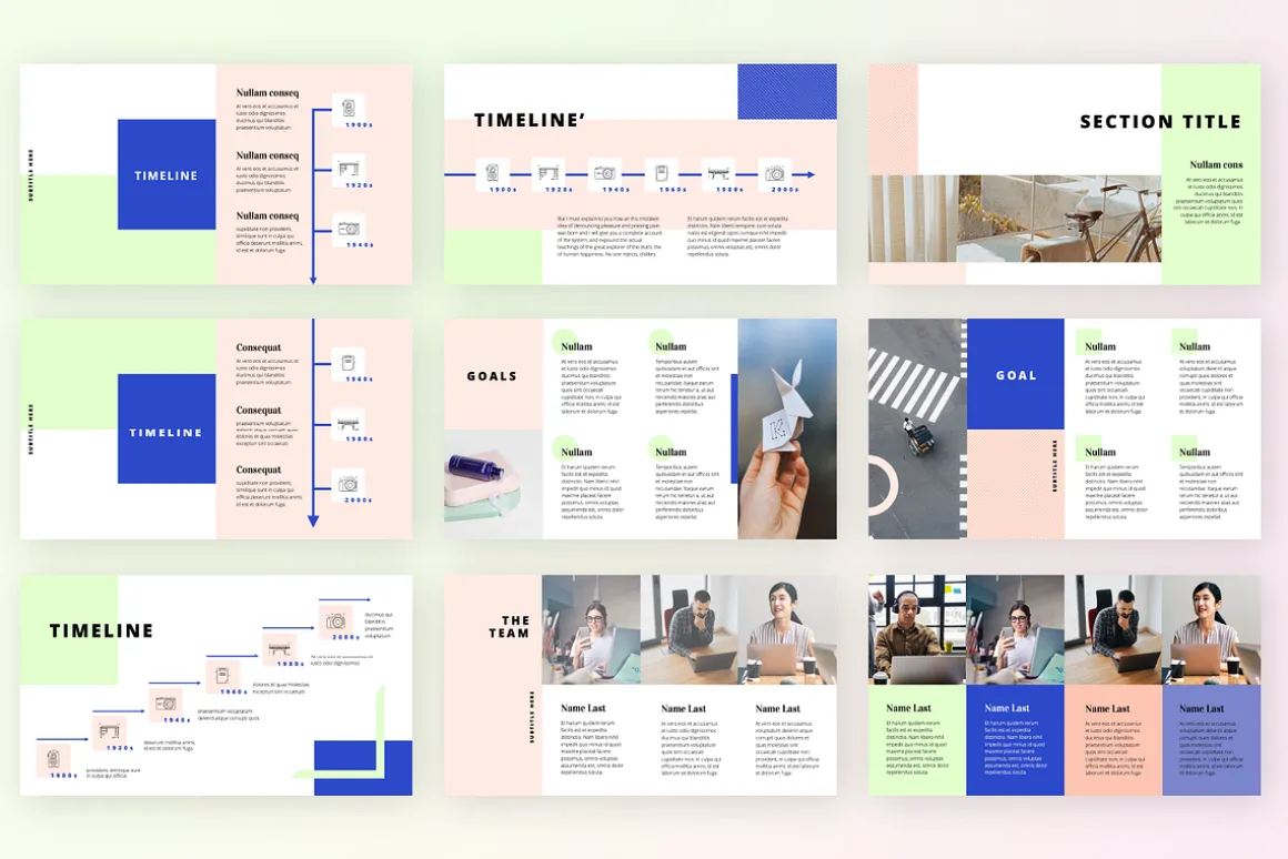 Block - Powerpoint - 2 Color Themes