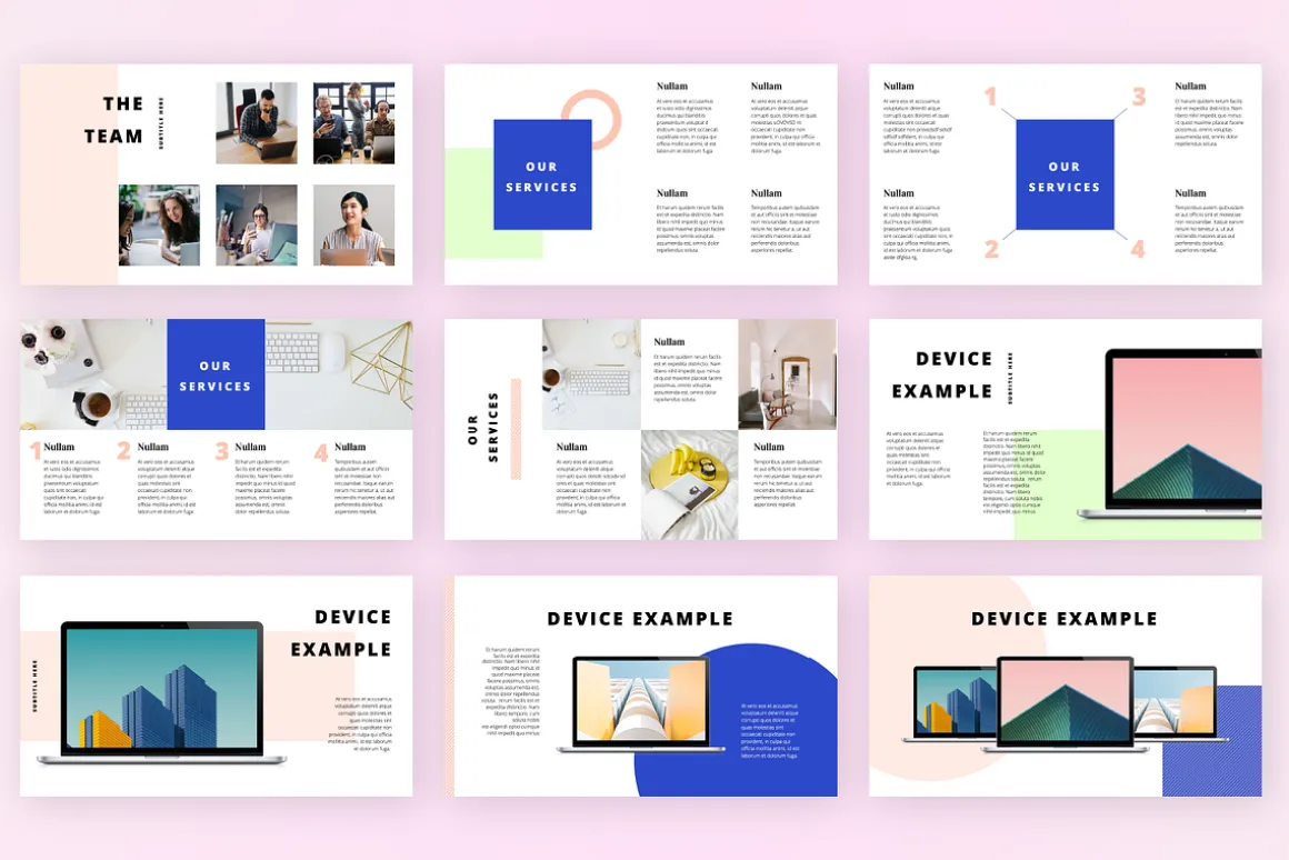 Block - Powerpoint - 2 Color Themes
