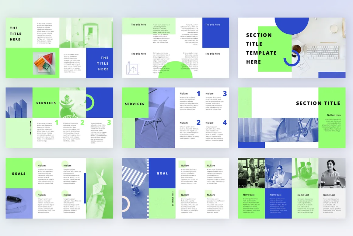 Block - Powerpoint - 2 Color Themes