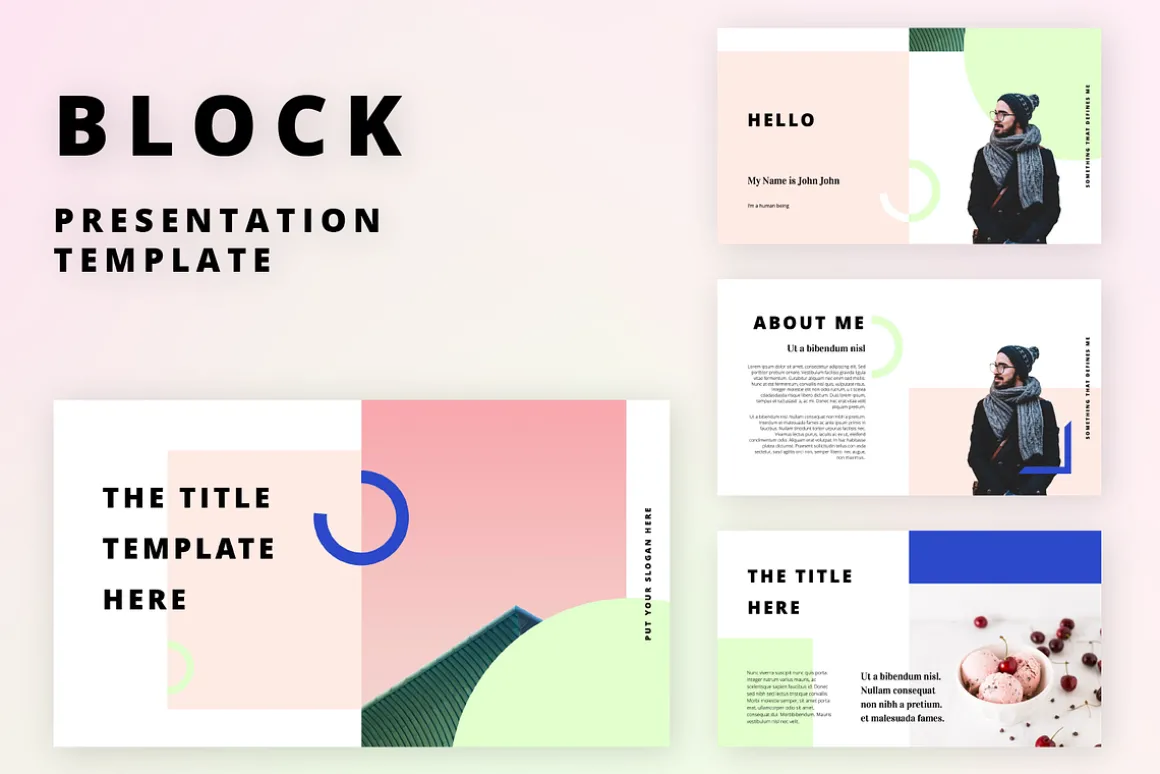 Block - Powerpoint - 2 Color Themes