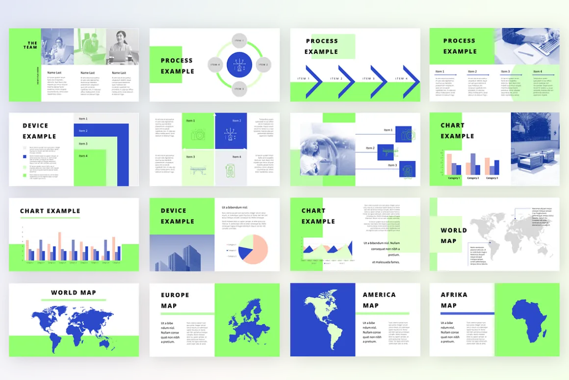 Block - Powerpoint - 2 Color Themes