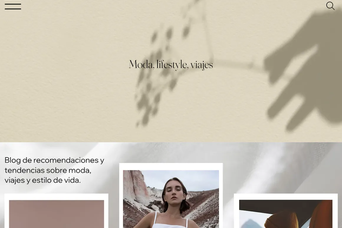 Blog lifestyle wix template