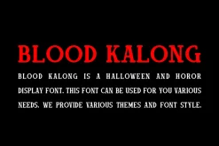Blood Kalong - Halloween Horror Font