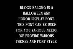 Blood Kalong - Halloween Horror Font