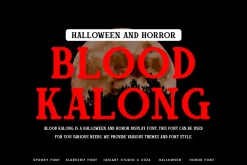 Blood Kalong - Halloween Horror Font