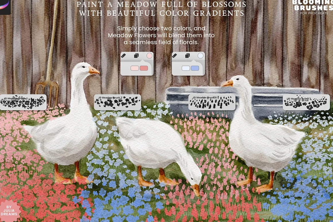 Blooming Brushes for Procreate