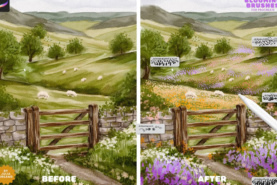 Blooming Brushes for Procreate